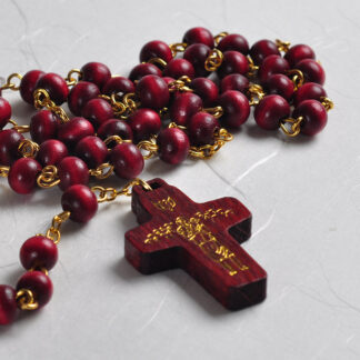 Chain wood rosary