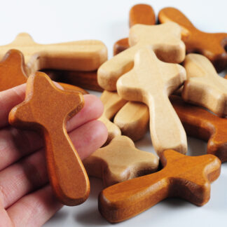 Small handheld wood cross