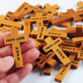 Faith Love Hope wood cross