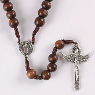 Wood bead rosary