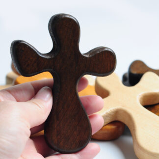 Handheld wooden cross
