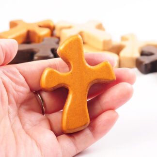 Small handheld wooden cross